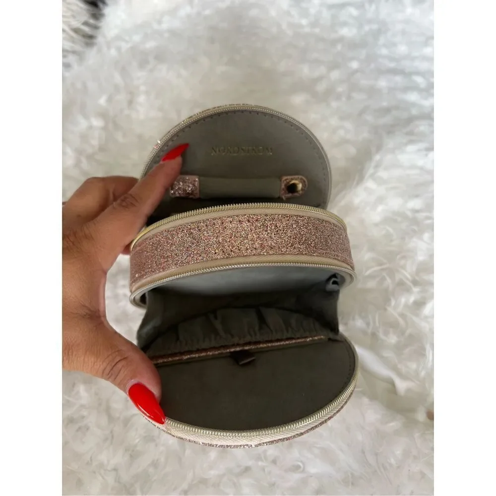 Nordstrom glitter round jewelry box